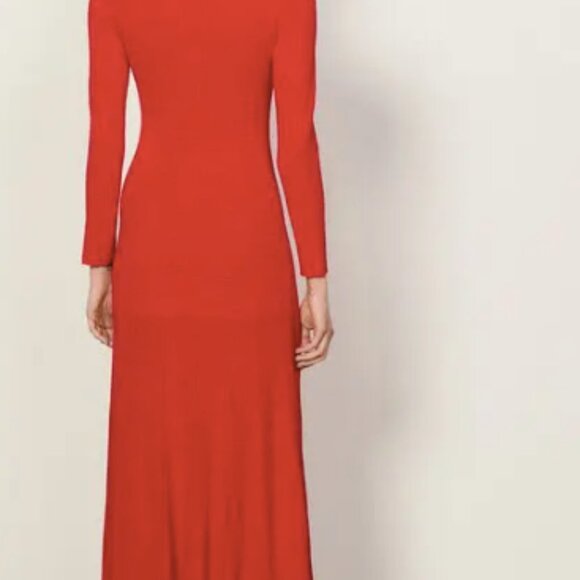 Sandro Knitted Tank Dress - Red - Picture 4 of 7